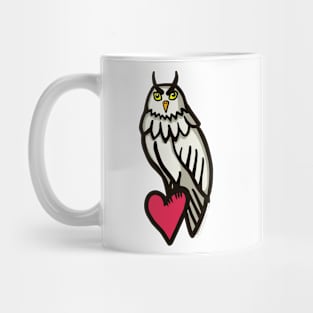 owl and heart Mug